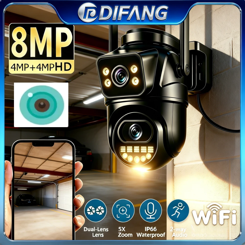 Home Security Protection 4K 8MP Video Surveillance Outdoor Dual Screen Ai Tracking CCTV 360° Video Street WiFi Camera 4K ICsee
Home Security Protection 4K 8MP Video Surveillance Outdoor Dual Screen Ai Tracking CCTV 360° Video Street WiFi Camera 4K ICsee