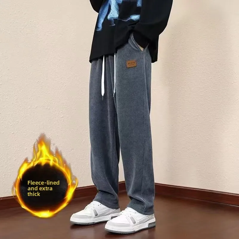 New Men's Corduroy Pants Fce Lined Drapey Straight Loose Casual Long Trousers Autumn Winter Faionable Vintage Sle
New Men's Corduroy Pants Fce Lined Drapey Straight Loose Casual Long Trousers Autumn Winter Faionable Vintage Sle