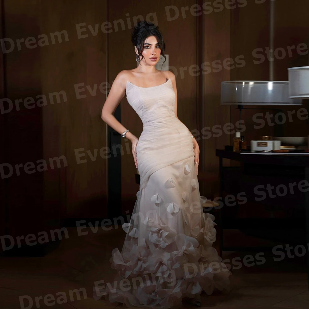 Elegant Mermaid Women's Evening Dresses Customized Strapless فساتين للمناسبات الخاصة Prom Gowns Backless Flowers Robe De Soirée
Elegant Mermaid Women's Evening Dresses Customized Strapless فساتين للمناسبات الخاصة Prom Gowns Backless Flowers Robe De Soirée