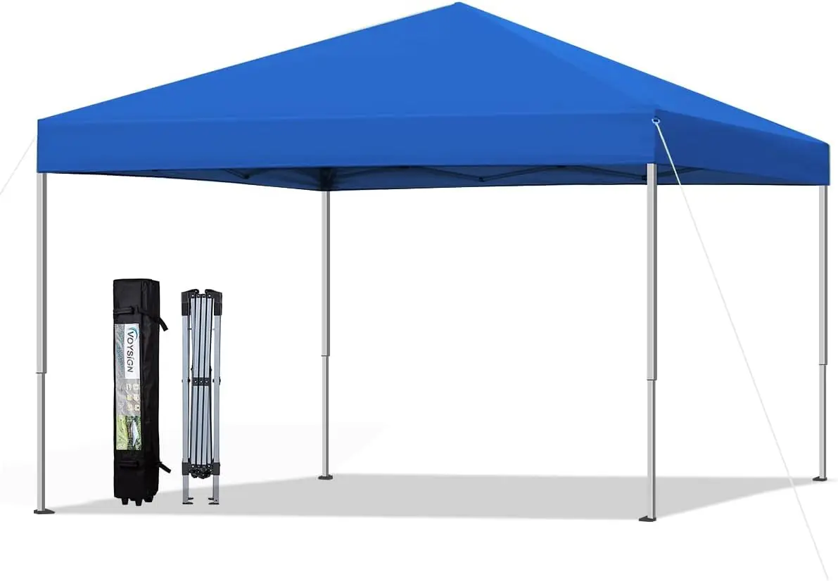 10x10 Pop Up Canopy Tent, Outdoor Instant Sun Shelter - Blue, Included 1 x Rolling Storage Wheeled Bag, 4 x Guylines, 8 x Sta
10x10 Pop Up Canopy Tent, Outdoor Instant Sun Shelter - Blue, Included 1 x Rolling Storage Wheeled Bag, 4 x Guylines, 8 x Sta
