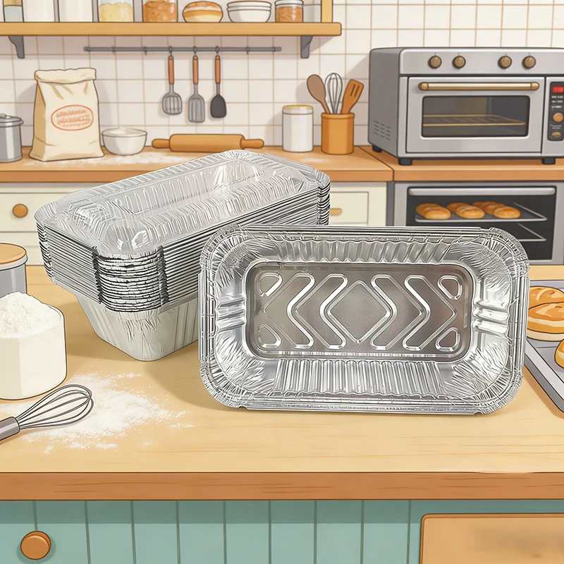 680ml Disposable Food Containers Silver Aluminum Foil Baking Trays Rectangular BBQ Takeaway Boxes Oven Safe 10pcs Pack
680ml Disposable Food Containers Silver Aluminum Foil Baking Trays Rectangular BBQ Takeaway Boxes Oven Safe 10pcs Pack