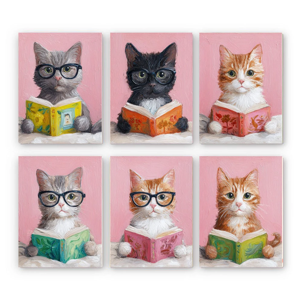 Ручная роспись, книги для чтения с котами, комбинированный набор, художественная роспись по номерам, набор «сделай сам», акриловая работа, холст, художественный подарок для дома
Ручная роспись, книги для чтения с котами, комбинированный набор, художественная роспись по номерам, набор «сделай сам», акриловая работа, холст, художественный подарок для дома