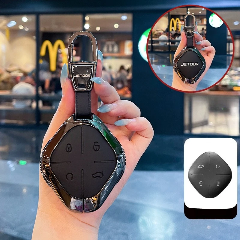 Key Fob Cover for Jetour Dashing IDM/X70/Traveler/X90/Shanhai L6/T2/X70L, Heavy Duty Metal KeyCase Shell with Keychain Keybag
Key Fob Cover for Jetour Dashing IDM/X70/Traveler/X90/Shanhai L6/T2/X70L, Heavy Duty Metal KeyCase Shell with Keychain Keybag