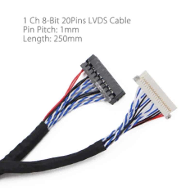 20Pin DF19-20-D8 1ch Signal 8 Bit LCD Screen Driver Board Line LVDS Screen Cable
20Pin DF19-20-D8 1ch Signal 8 Bit LCD Screen Driver Board Line LVDS Screen Cable