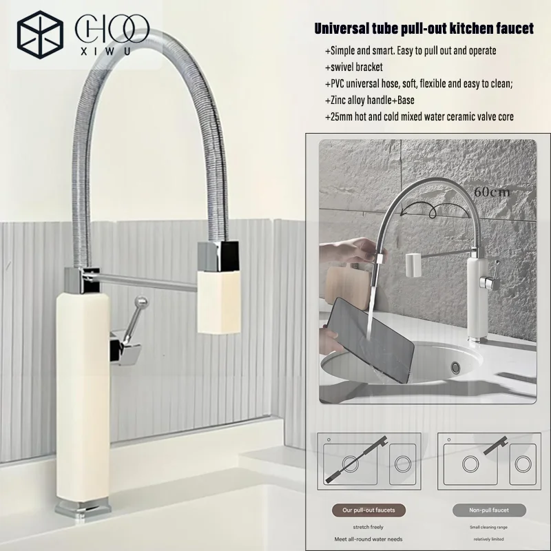 High end Spring Kitchen Faucet Luxury Faucet Milky white for Kitchen Sink 360 ° Swivel Faucet Kitchen Accessories Sink Faucet
High end Spring Kitchen Faucet Luxury Faucet Milky white for Kitchen Sink 360 ° Swivel Faucet Kitchen Accessories Sink Faucet