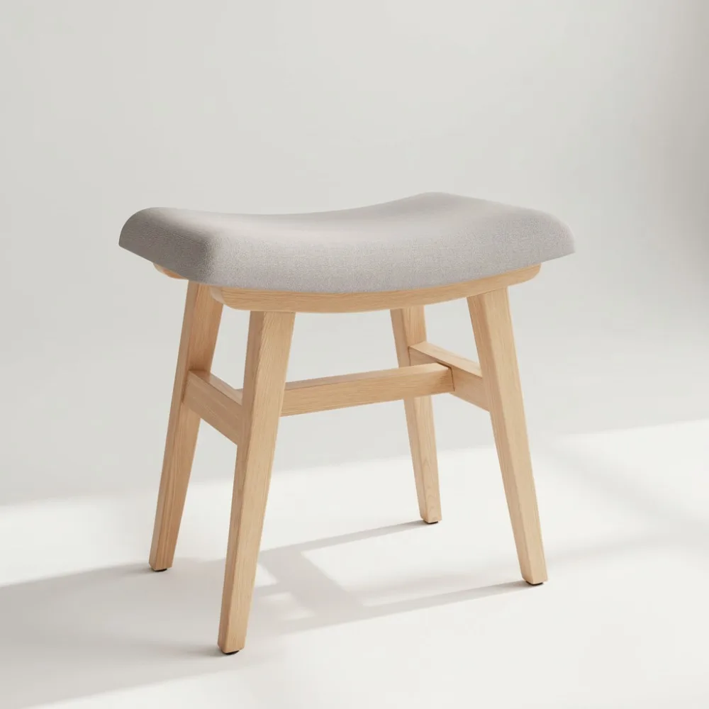 Compact Wood Vanity Stool with Cushion, Ergonomic Makeup Chair for Small Spaces, Bedroom & Entryway
Compact Wood Vanity Stool with Cushion, Ergonomic Makeup Chair for Small Spaces, Bedroom & Entryway