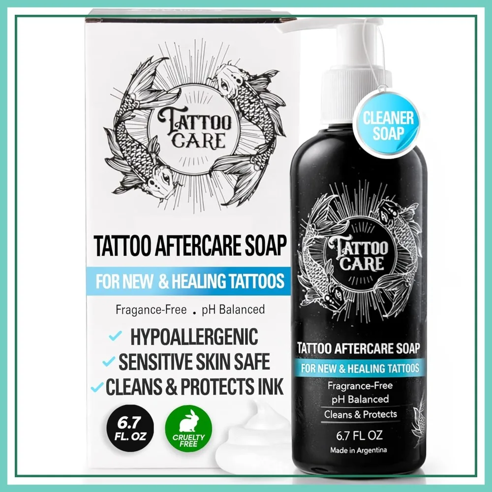 Hypoallergenic Tattoo Aftercare Soap – Unscented, Sulfate-Free Daily Wash for New & Healed Tattoos, Sensitive Skin Safe
Hypoallergenic Tattoo Aftercare Soap – Unscented, Sulfate-Free Daily Wash for New & Healed Tattoos, Sensitive Skin Safe