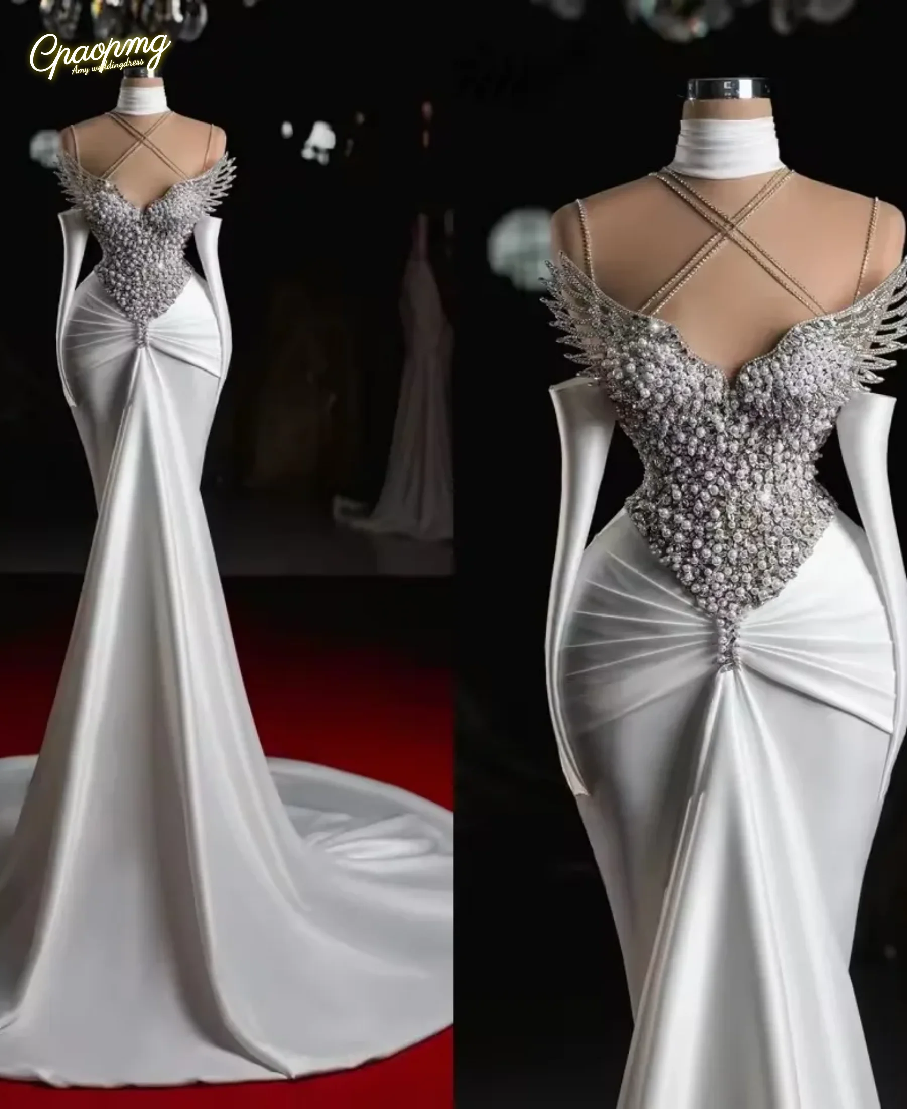 Высокомодное белое вечернее платье по индивидуальному заказу для свадебного торжества, расшитое бисером и жемчугом, блестящее кристальное платье для выпускного вечера, арабские вечерние платья
Высокомодное белое вечернее платье по индивидуальному заказу для свадебного торжества, расшитое бисером и жемчугом, блестящее кристальное платье для выпускного вечера, арабские вечерние платья