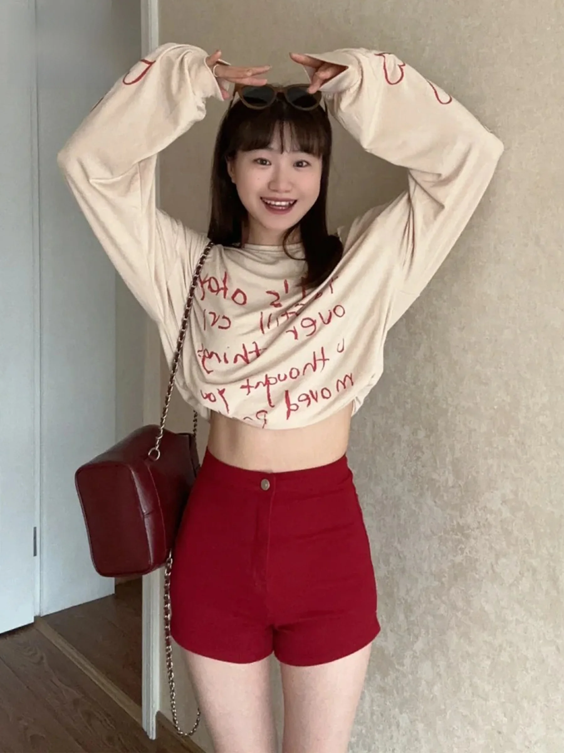 Red American Retro Design Denim Shorts Women's Slimming Hot Pants Spring Summer Trendy High Waist Jeans Casual High Waist
Red American Retro Design Denim Shorts Women's Slimming Hot Pants Spring Summer Trendy High Waist Jeans Casual High Waist