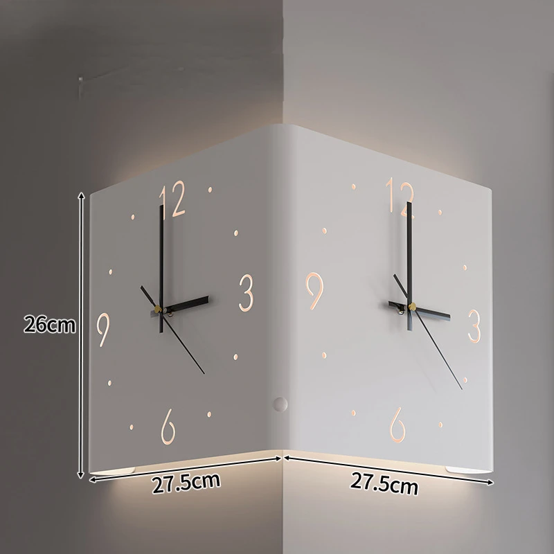 Creative Curved Corner Clock with Two Curved Corners, Curved Double-sided Silent Wall Clock
Creative Curved Corner Clock with Two Curved Corners, Curved Double-sided Silent Wall Clock