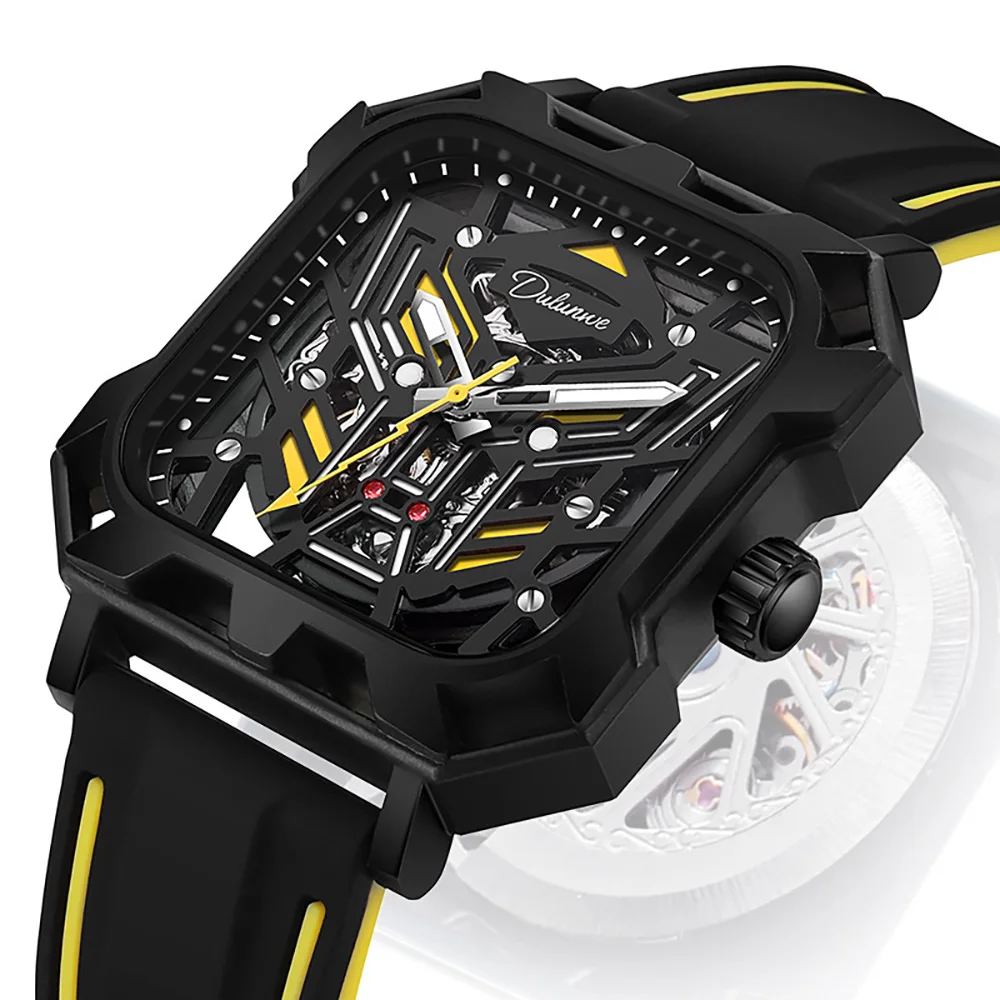 Waterproof Fashion Automatic Wrist Watches Special Edition Square Automatic Open Heart Classic Cool Men Watch
Waterproof Fashion Automatic Wrist Watches Special Edition Square Automatic Open Heart Classic Cool Men Watch