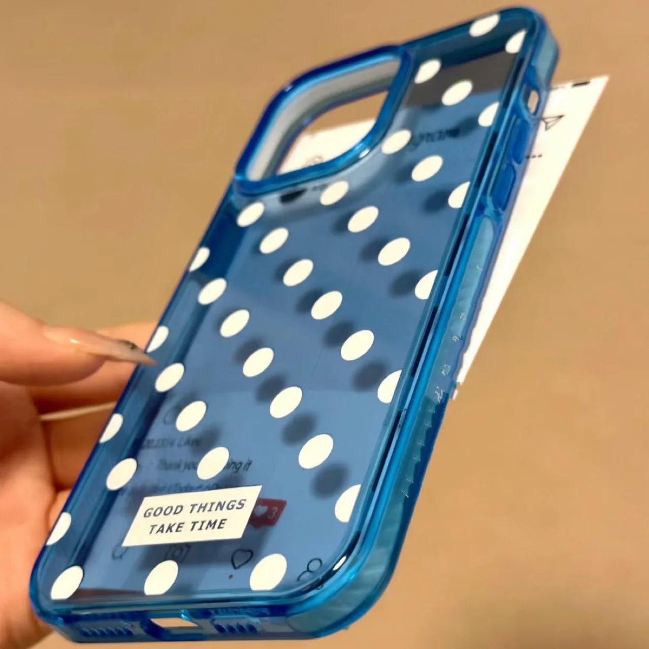 Translucent blue with white polka dots iPhone soft case Applicable for iPhone series phone cases. Small-sized, minimalist, and p
Translucent blue with white polka dots iPhone soft case Applicable for iPhone series phone cases. Small-sized, minimalist, and p