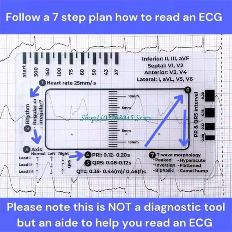 R53F Plastic Electrocardiogram Ruler Card For Precise Measurements Quick Assessments
R53F Plastic Electrocardiogram Ruler Card For Precise Measurements Quick Assessments