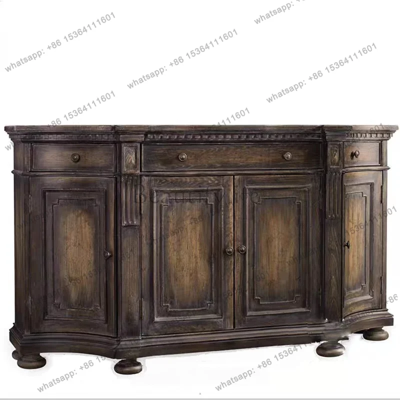 American solid wood dining side cabinet light luxury display living room dining room wall retro wine cabinet
American solid wood dining side cabinet light luxury display living room dining room wall retro wine cabinet