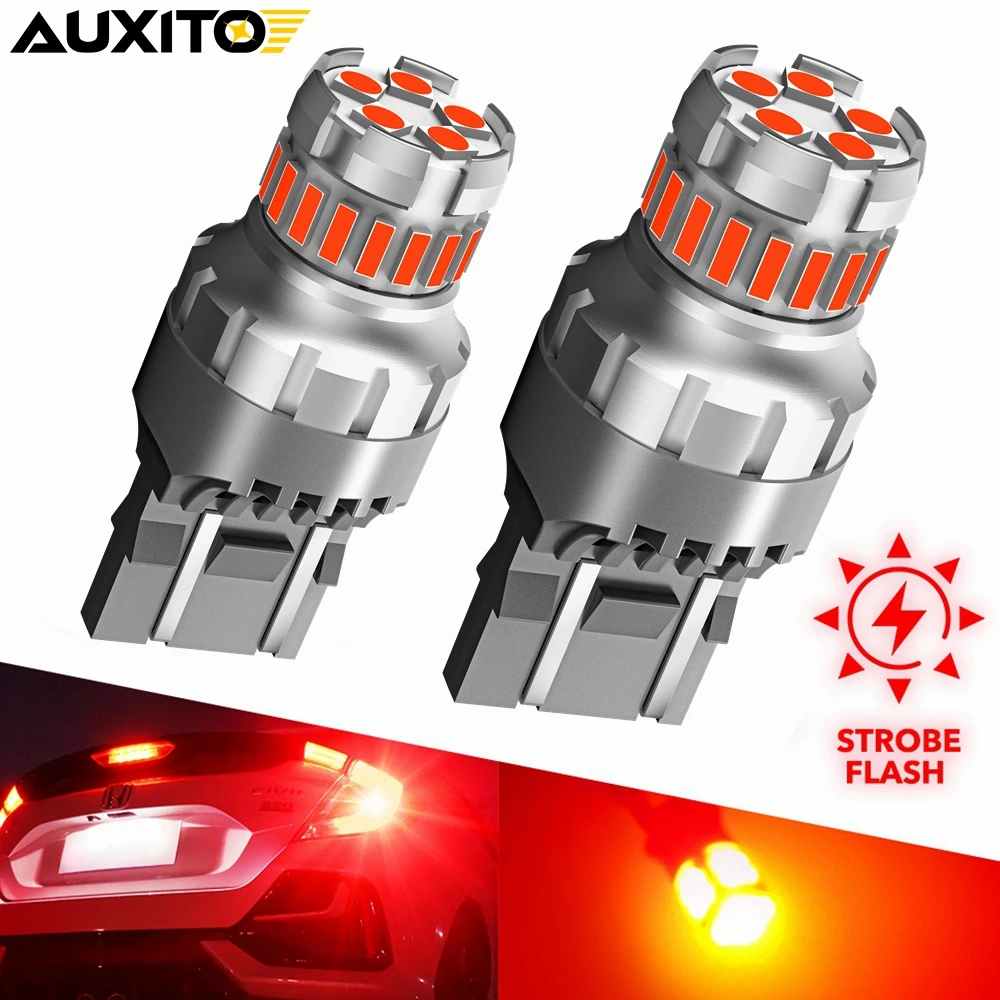 AUXITO 2Pcs T20 7443 7440 LED Strobe Flashing Stop Brake Light 3157 3156 LED Bulbs WY21W W21/5W W21W LED Brake Light Tail Red
AUXITO 2Pcs T20 7443 7440 LED Strobe Flashing Stop Brake Light 3157 3156 LED Bulbs WY21W W21/5W W21W LED Brake Light Tail Red