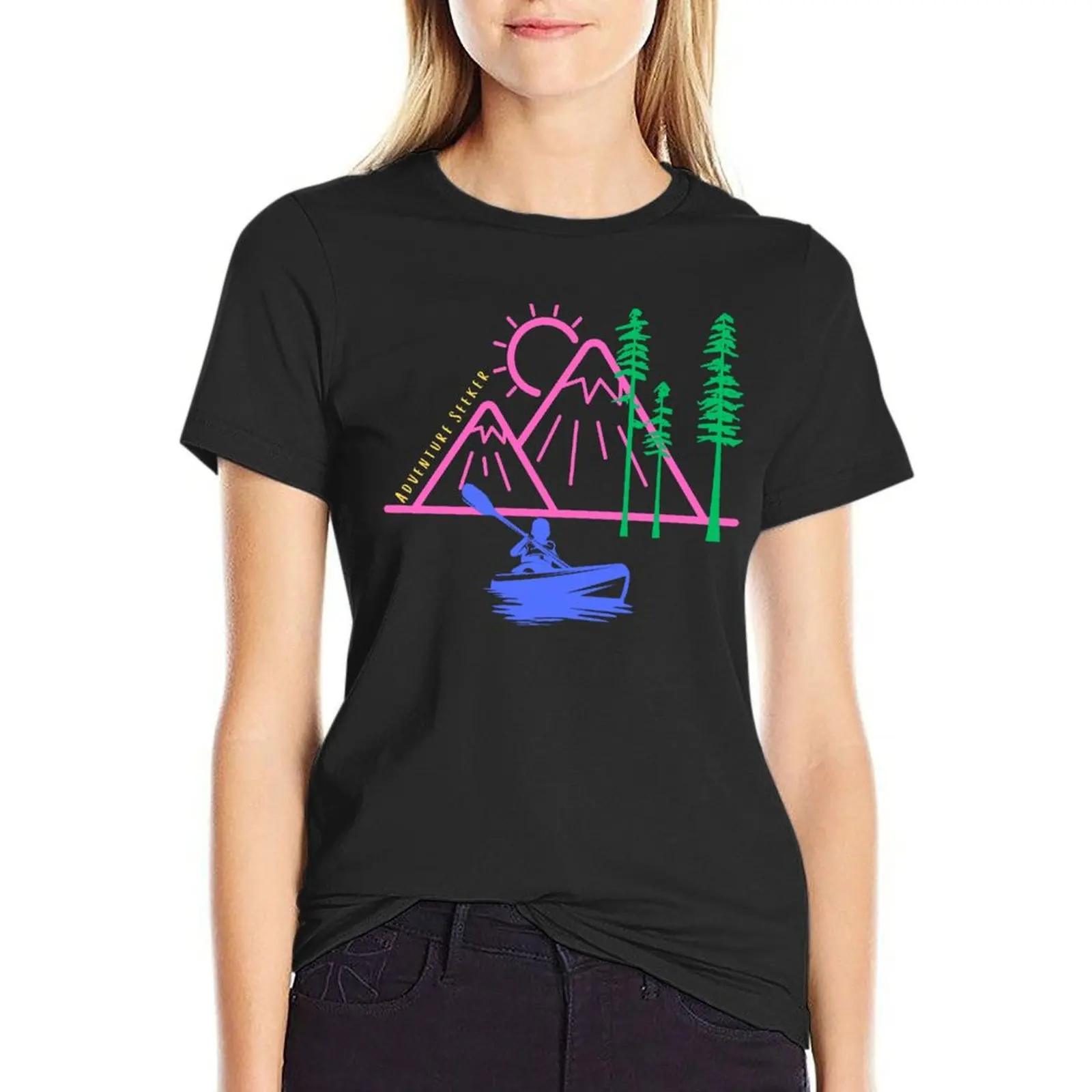 Adventure Seeker Mountain Trees Kayaking Outdoors Fun T-shirt funny summer clothes korean fashion Womens graphic t shirts
Adventure Seeker Mountain Trees Kayaking Outdoors Fun T-shirt funny summer clothes korean fashion Womens graphic t shirts