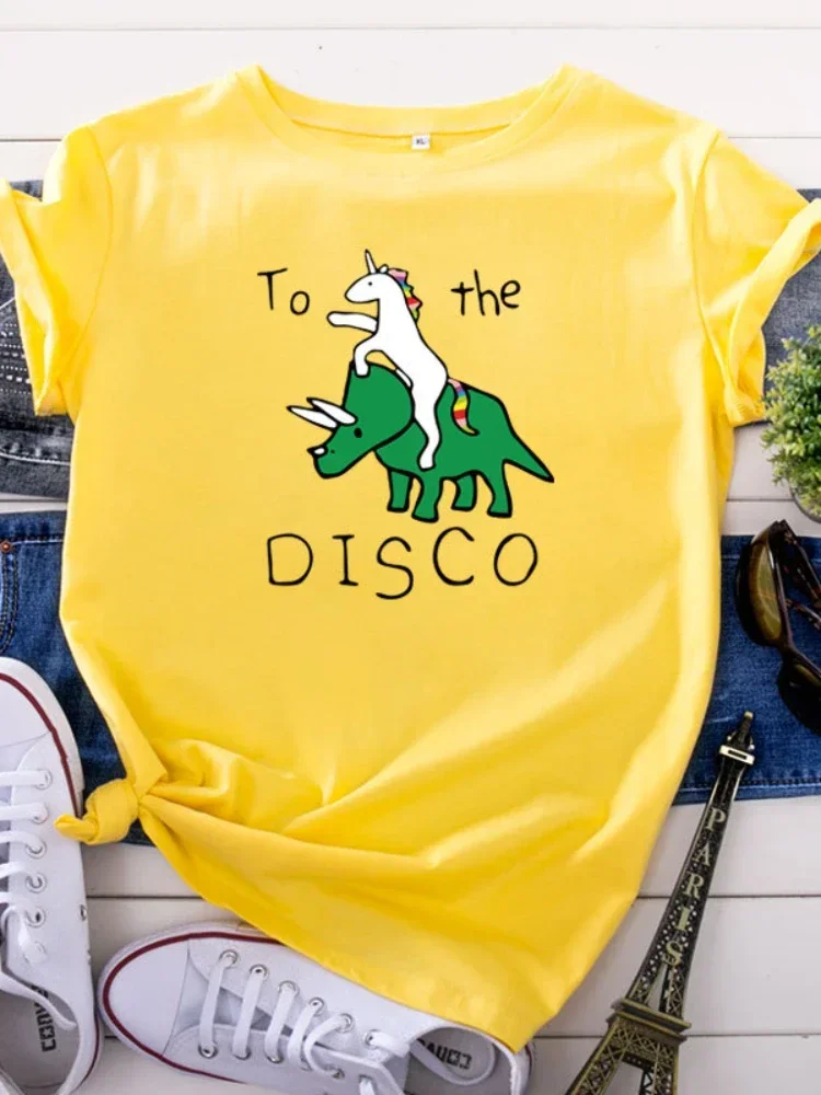 To The Disco Unicorn Print Women T Shirt Short Sleeve O Neck Loose Women Tshirt Ladies Tee Shirt Tops Camisetas Mujer
To The Disco Unicorn Print Women T Shirt Short Sleeve O Neck Loose Women Tshirt Ladies Tee Shirt Tops Camisetas Mujer