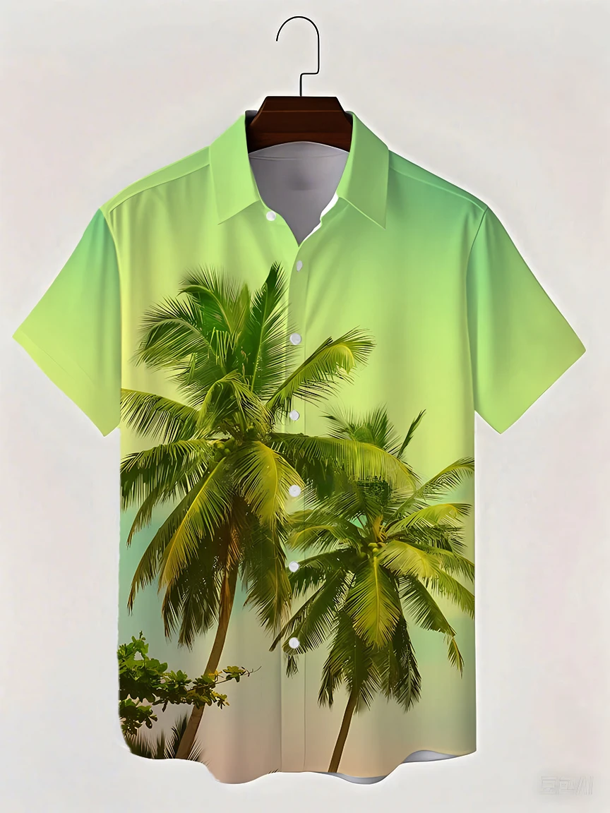 Men's Palm Tree Hawaiian Shirt Short Sleeve Hawaiian Vacation Casual Summer Spring Lapel Button Collar Green Shamrock
Men's Palm Tree Hawaiian Shirt Short Sleeve Hawaiian Vacation Casual Summer Spring Lapel Button Collar Green Shamrock