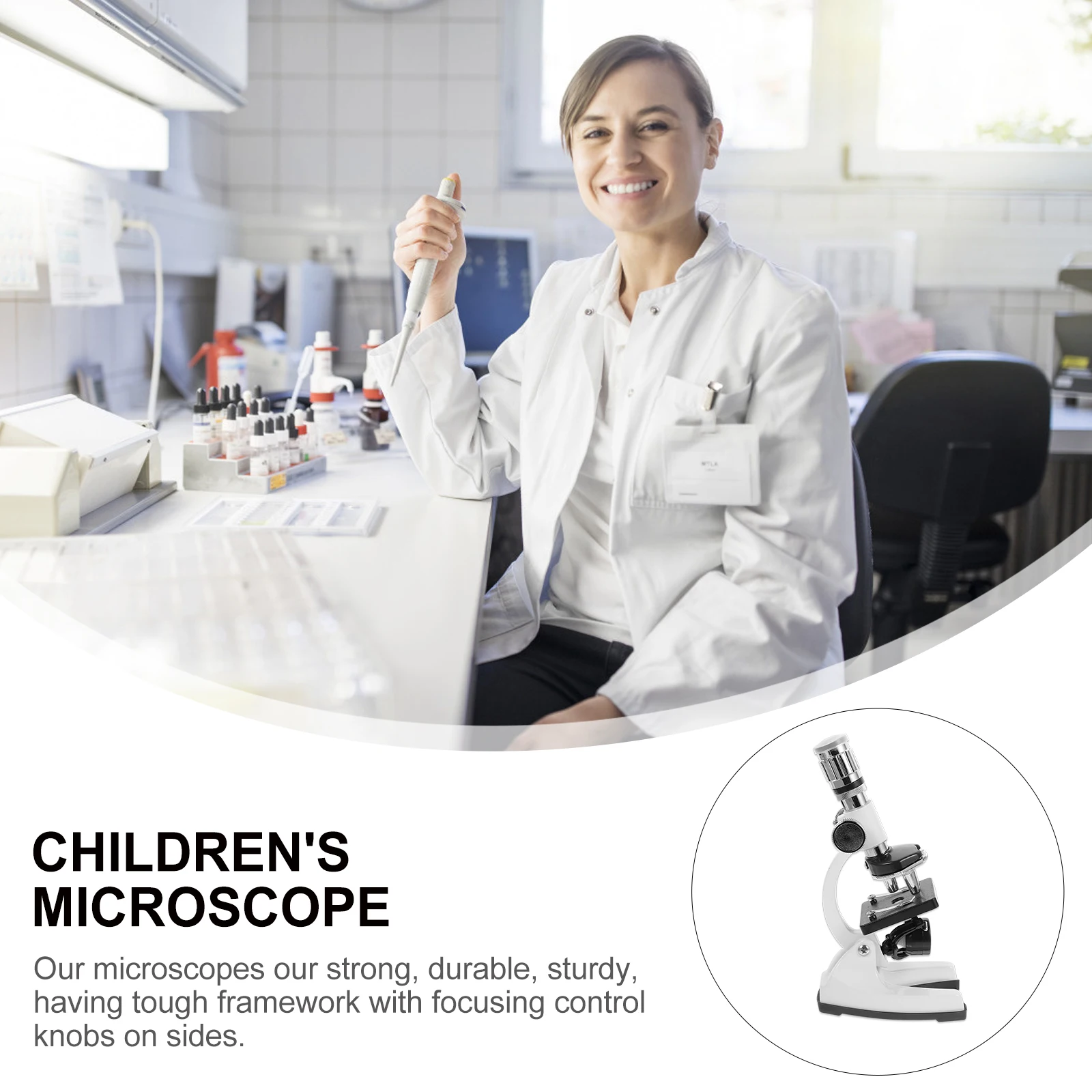 Microscope Optical Kids Biological Laboratory Monocular Children Microscopes 50X 1200X Magnification PC ABS Frame
Microscope Optical Kids Biological Laboratory Monocular Children Microscopes 50X 1200X Magnification PC ABS Frame