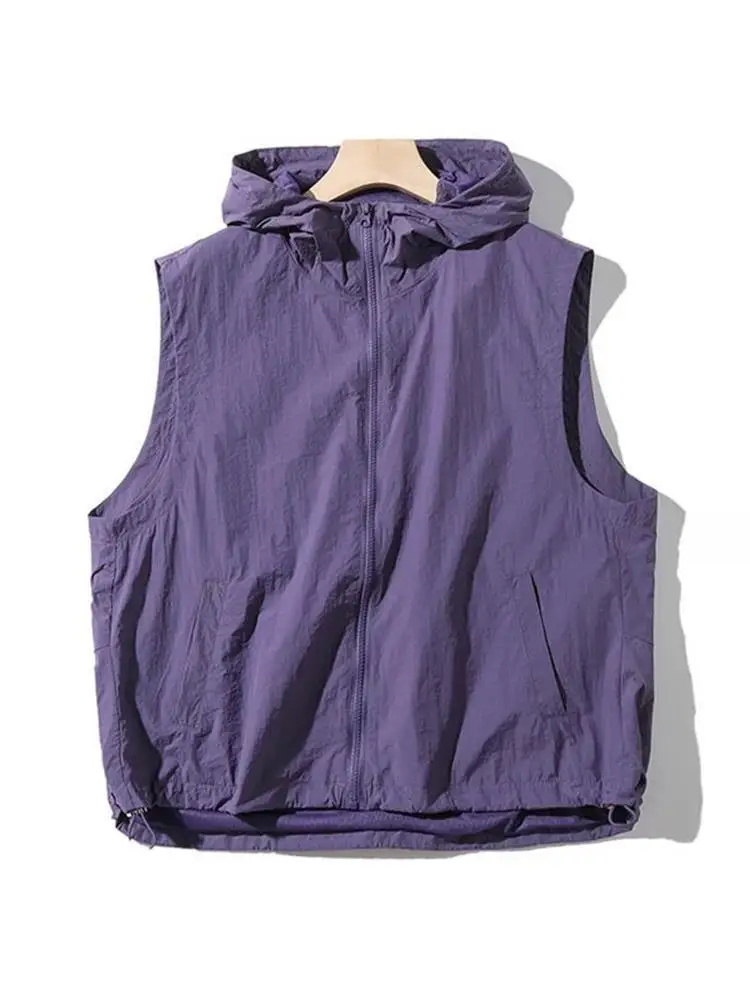 Summer 2026 Trendy Workwear Sleeveless Outerwear Vest Small Size Loose Slimming Hooded Fashionable Vest Trendy Zipper Style
Summer 2026 Trendy Workwear Sleeveless Outerwear Vest Small Size Loose Slimming Hooded Fashionable Vest Trendy Zipper Style