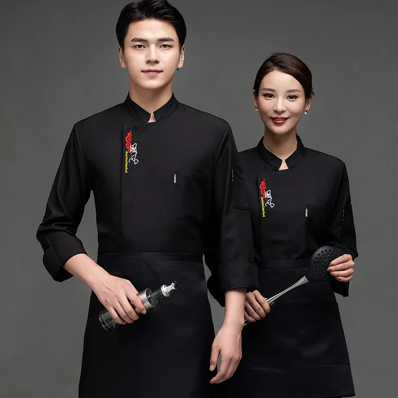 Chef's workwear for men, autumn and winter long-sleeve, suitable for hotels, restaurants, bakeries, western restaurants, kitchen
Chef's workwear for men, autumn and winter long-sleeve, suitable for hotels, restaurants, bakeries, western restaurants, kitchen