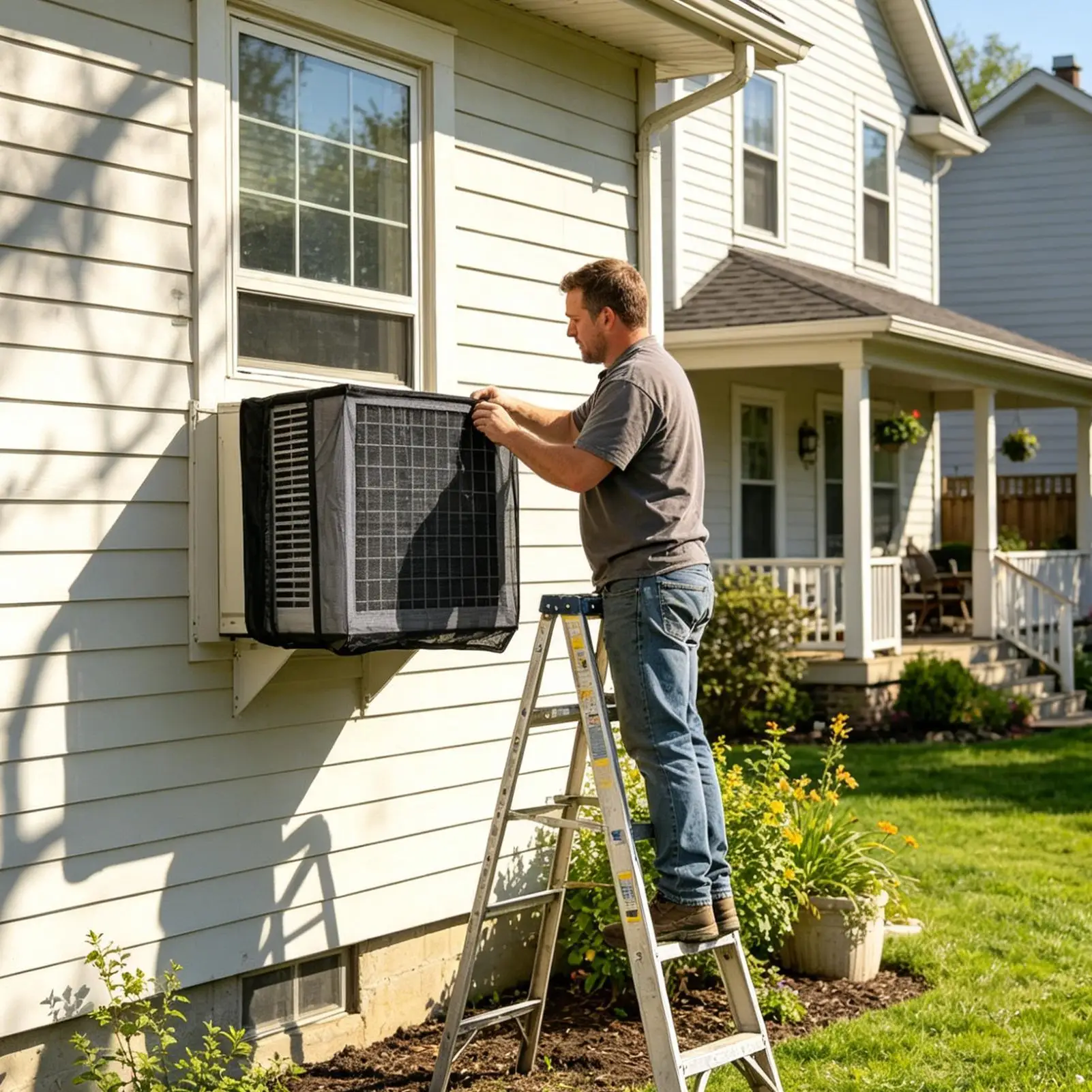 Window AC Cover Outdoor Air Conditioner Screen Protector Breathable Mesh AC Cover For Home Apartment Restaurant Balcony
Window AC Cover Outdoor Air Conditioner Screen Protector Breathable Mesh AC Cover For Home Apartment Restaurant Balcony