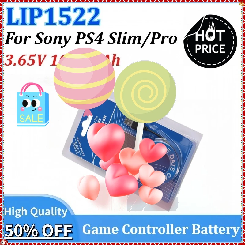 New 3.65V 1000mAh LIP1522 Wireless Controller Battery for Sony PS4 Slim/Pro CUH-ZCT2U CUH-ZCT2 GamePad Replacement Battery
New 3.65V 1000mAh LIP1522 Wireless Controller Battery for Sony PS4 Slim/Pro CUH-ZCT2U CUH-ZCT2 GamePad Replacement Battery