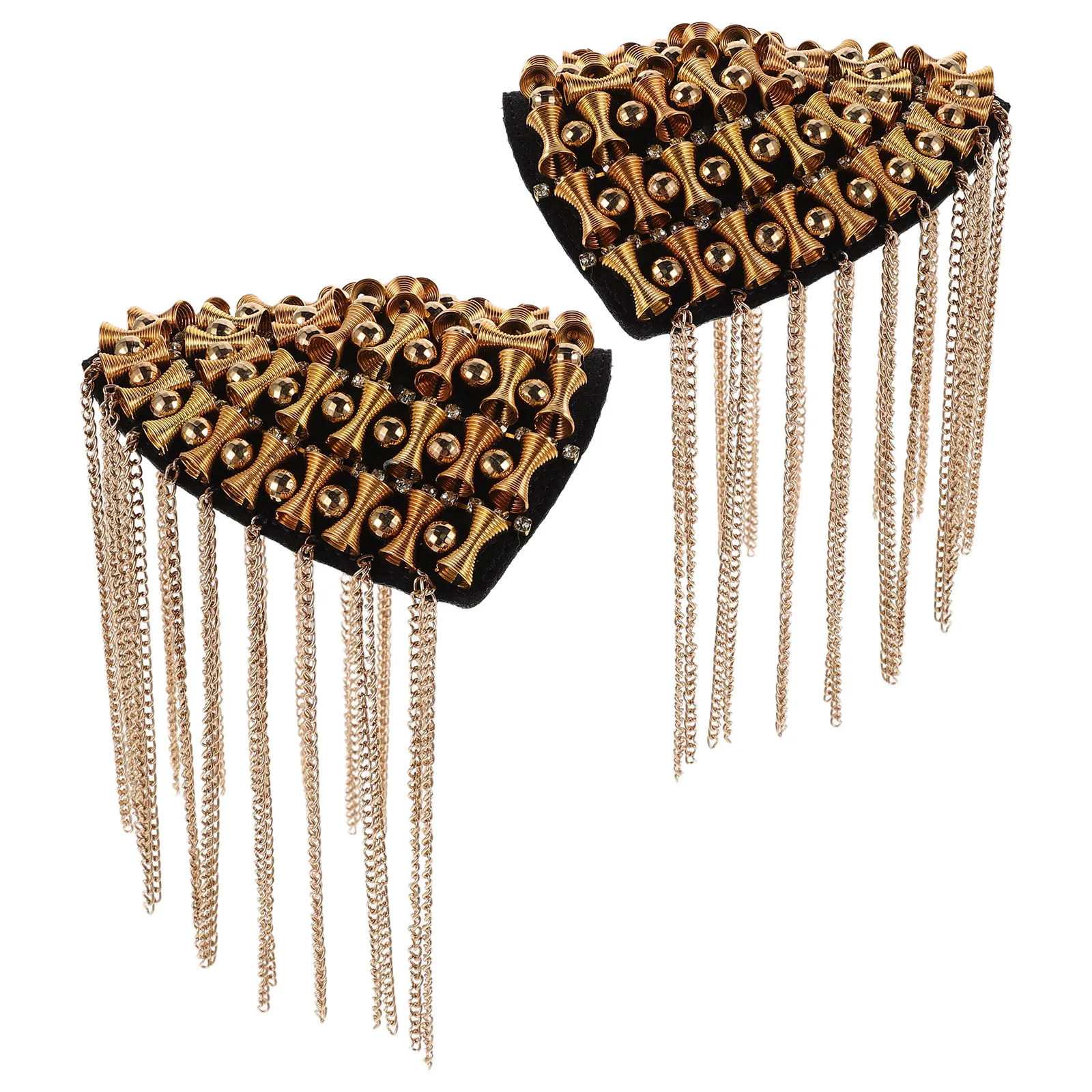 1Pair Punk Fringe Tassel Epaulette Shoulder Badge Alloy Detachable Chain Tassel Rhinestone Epaulette for Women
1Pair Punk Fringe Tassel Epaulette Shoulder Badge Alloy Detachable Chain Tassel Rhinestone Epaulette for Women