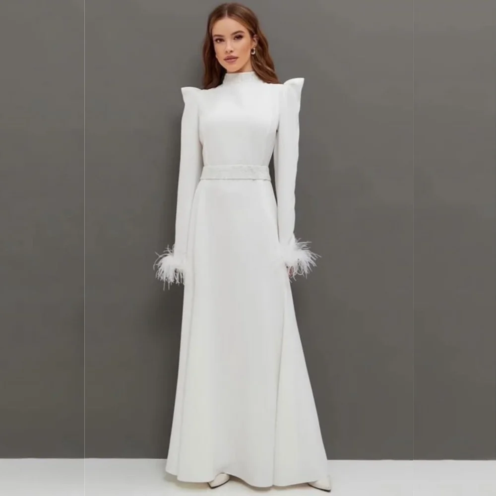 Customized Jersey Feather Sash A-line High Collar Midi Dresses Bespoke Occasion Exquisite Exquisite Sizes Available
Customized Jersey Feather Sash A-line High Collar Midi Dresses Bespoke Occasion Exquisite Exquisite Sizes Available