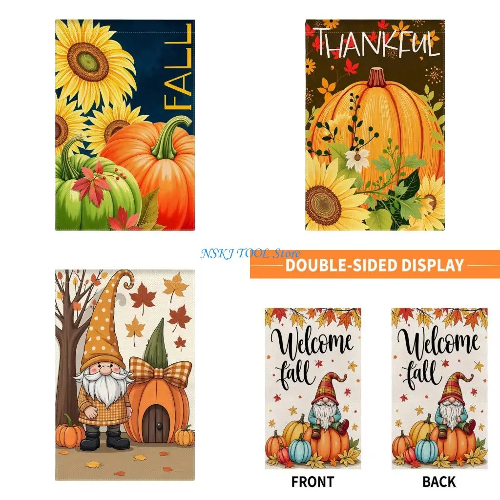 L8RC Seasonal Thanksgiving Yard Flag Autumn Outdoor Decoration Feature Durable Polyester Fabric Outdoor Hanging Flags
L8RC Seasonal Thanksgiving Yard Flag Autumn Outdoor Decoration Feature Durable Polyester Fabric Outdoor Hanging Flags