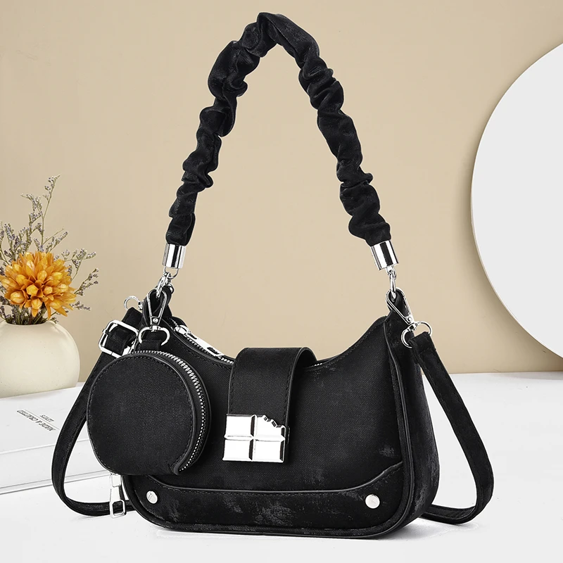 Simple Design Women Shoulder Bag Solid Color Underarm Bag Armpit Purse Handbag Female Cross Body Bag Small Hobo Bag
Simple Design Women Shoulder Bag Solid Color Underarm Bag Armpit Purse Handbag Female Cross Body Bag Small Hobo Bag