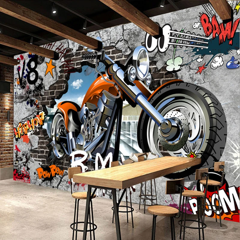 Customized products 8D Mural Personalized Motorcycle Street Art Graffiti Wallpaper Cafe KTV Bar Kid's Room bedroom living room
Customized products 8D Mural Personalized Motorcycle Street Art Graffiti Wallpaper Cafe KTV Bar Kid's Room bedroom living room