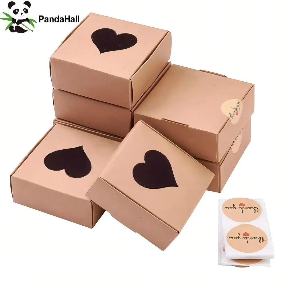 PandaHall 30pcs 3x3 InchPaper Candy Boxes with Heart Window Bakery Box Gift Box Square for Singlepack Dessert Giftbox Packing
PandaHall 30pcs 3x3 InchPaper Candy Boxes with Heart Window Bakery Box Gift Box Square for Singlepack Dessert Giftbox Packing