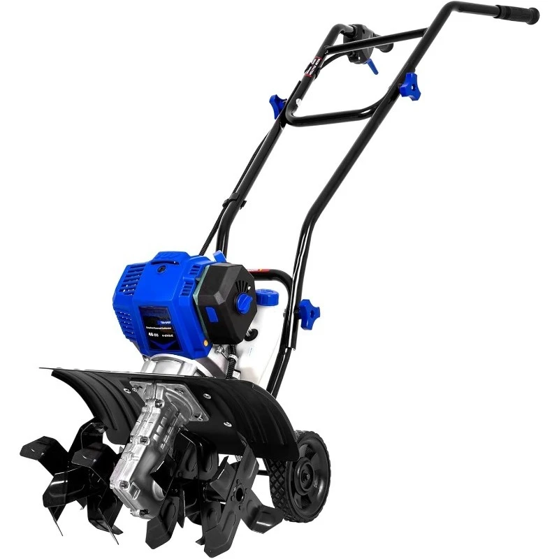 46cc 4-Cycle 1.9HP Gas Powered Tiller Cultivator - 16" Heavy-Duty Steel Tines Rototiller, Adjustable Wheels & Cushione
46cc 4-Cycle 1.9HP Gas Powered Tiller Cultivator - 16" Heavy-Duty Steel Tines Rototiller, Adjustable Wheels & Cushione