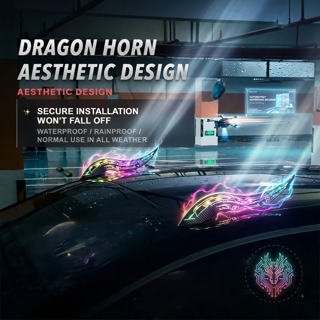 Universal 32 LED Light Modes Dragon Horn Car Roof Fins Touch Dimmable Waterproof Auto Decoration, 1500mAh Type-C Rechargeable
Universal 32 LED Light Modes Dragon Horn Car Roof Fins Touch Dimmable Waterproof Auto Decoration, 1500mAh Type-C Rechargeable