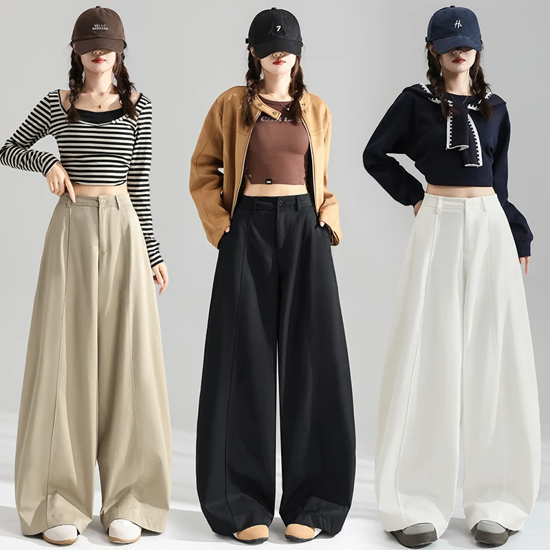Korean Fashion Business Suit Pants Women Casual High Waist Trousers Wide Leg Full-length Pants Lady Basic Commuting Sweatpants
Korean Fashion Business Suit Pants Women Casual High Waist Trousers Wide Leg Full-length Pants Lady Basic Commuting Sweatpants