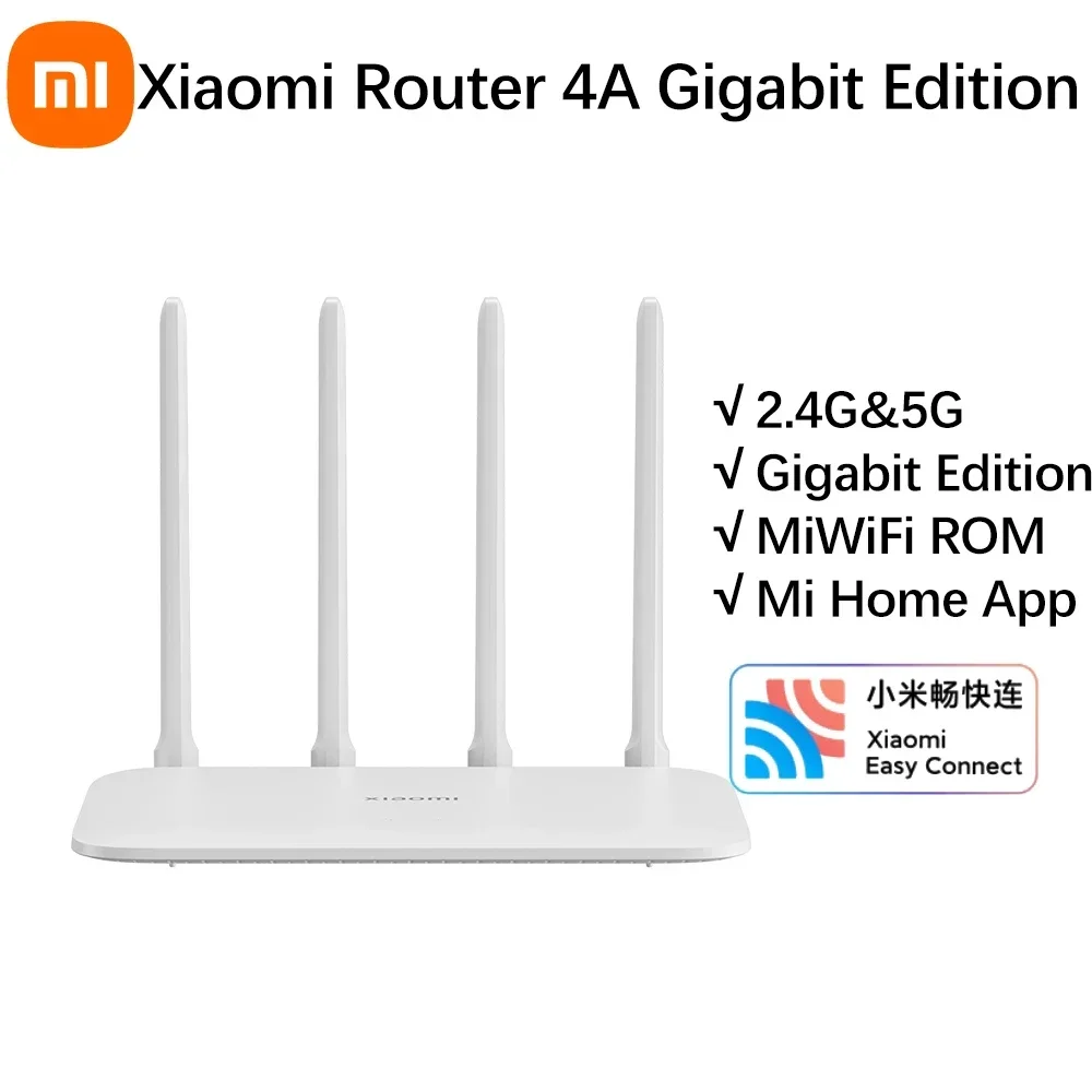 Xiaomi Mi Router 4A Гигабитная версия 2,4 ГГц 5 ГГц Dual WiFi 1167 Мбит/с повторитель 128 МБ DDR3 с высоким коэффициентом усиления 4 антенны Сетевой удлинитель
Xiaomi Mi Router 4A Гигабитная версия 2,4 ГГц 5 ГГц Dual WiFi 1167 Мбит/с повторитель 128 МБ DDR3 с высоким коэффициентом усиления 4 антенны Сетевой удлинитель