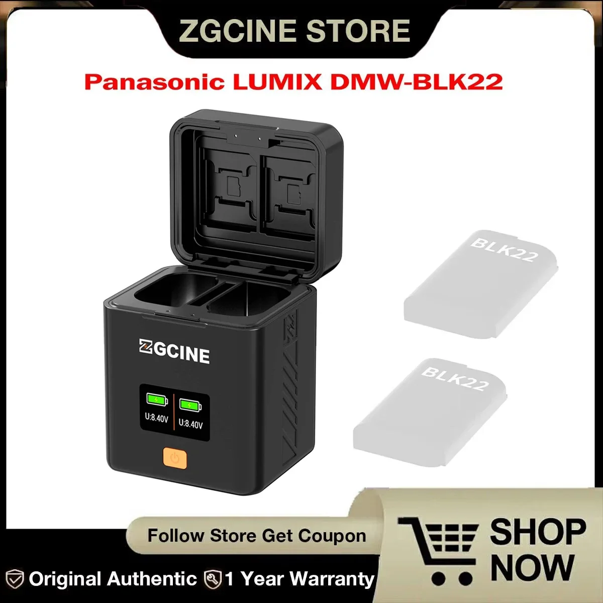 ZGCINE PS-BLK22 Charging Case for Panasonic LUMIX DMW-BLK22 Battery,for Panasonic battery case.
ZGCINE PS-BLK22 Charging Case for Panasonic LUMIX DMW-BLK22 Battery,for Panasonic battery case.