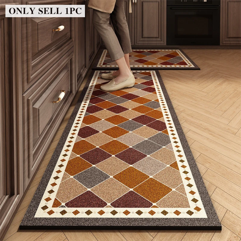 PVC Kitchen Carpet Waterproof Oil-proof Non-slip Leather Foot Mats Minimalist Rug Long Size Retro High-end Home Decoration Rugs
PVC Kitchen Carpet Waterproof Oil-proof Non-slip Leather Foot Mats Minimalist Rug Long Size Retro High-end Home Decoration Rugs