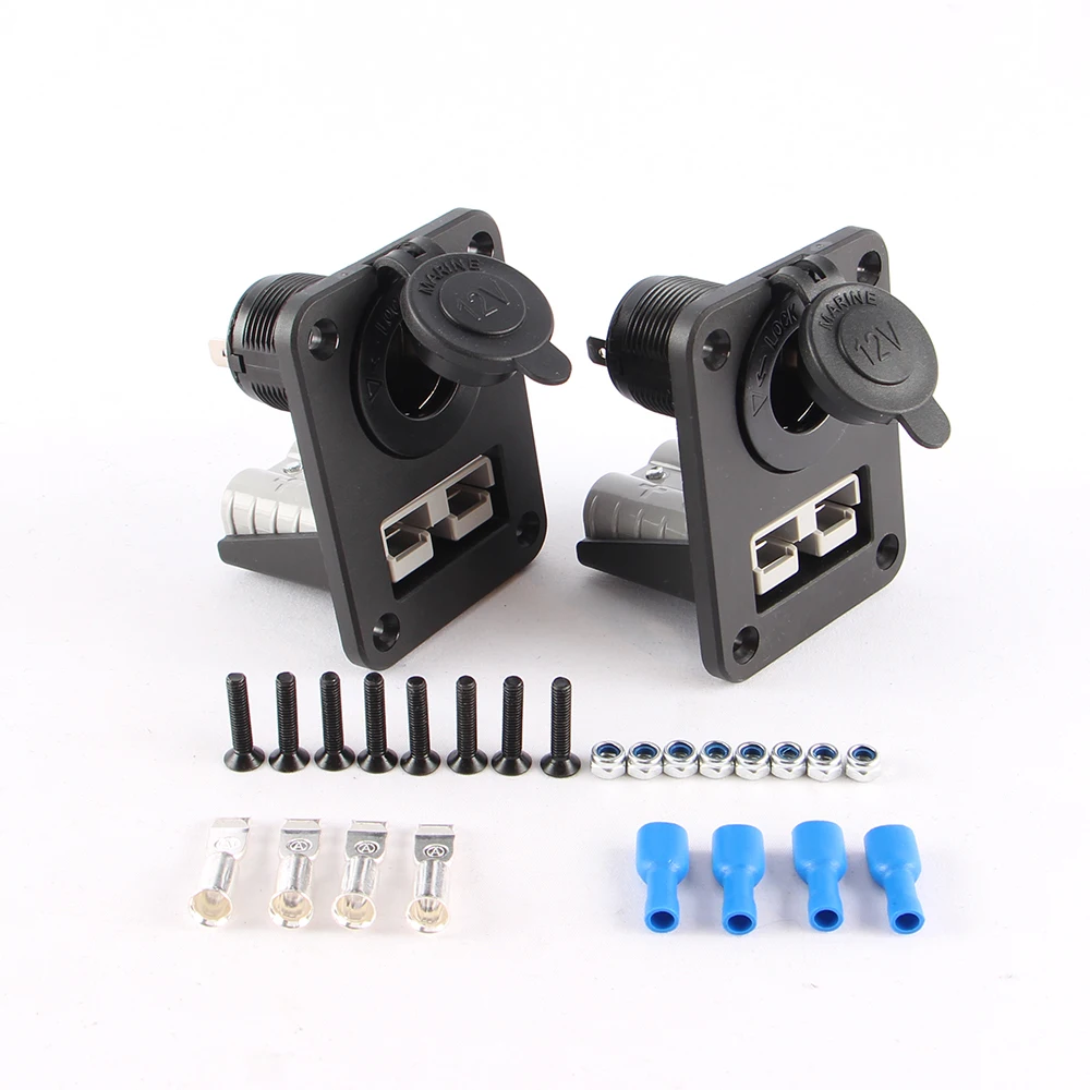 50A Battery Quick Connect/Disconnect Connectors Plug to 12V/24V Cigarette Lighter Socket, Flush Mount Power Panel for RV Boat
50A Battery Quick Connect/Disconnect Connectors Plug to 12V/24V Cigarette Lighter Socket, Flush Mount Power Panel for RV Boat