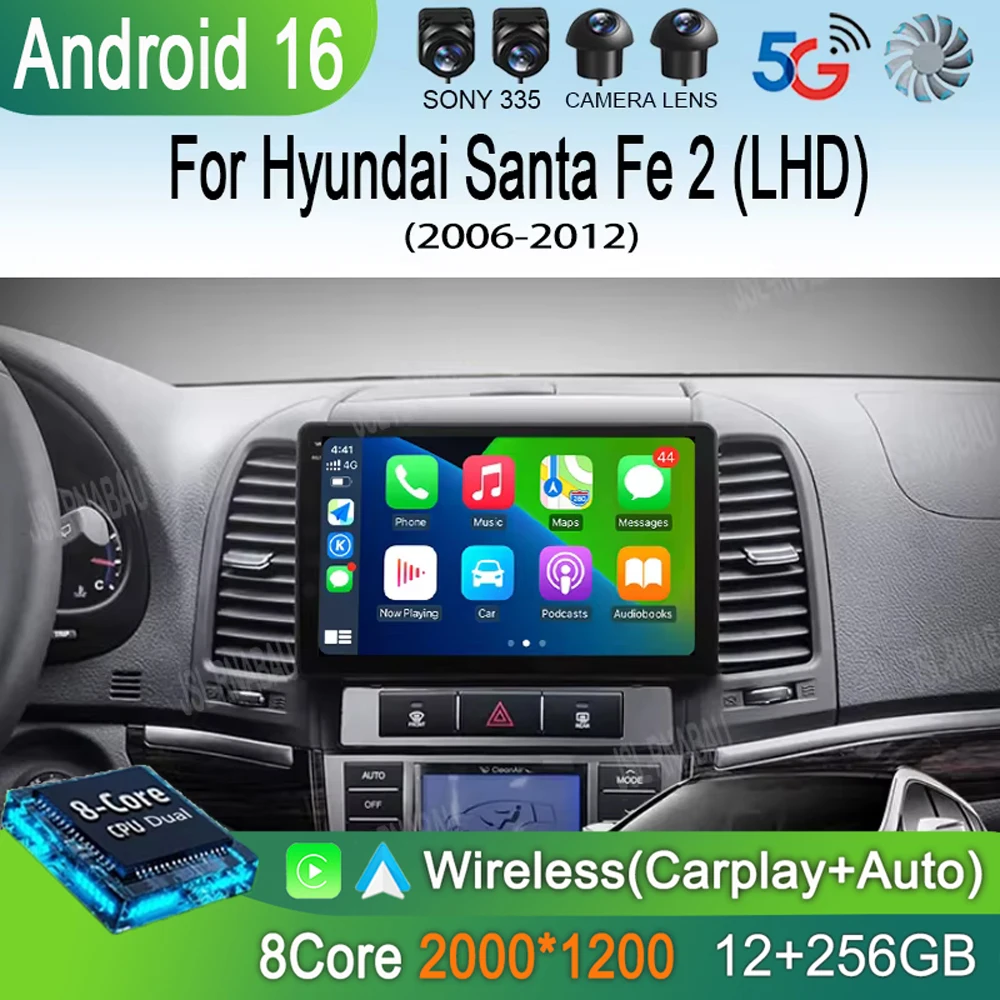 Автомагнитола Android 16 для Hyundai Santa Fe 2 2006-2012 с GPS-навигацией, мультимедиа, видеоплеером, беспроводным CarPlay, Wi-Fi+4G
Автомагнитола Android 16 для Hyundai Santa Fe 2 2006-2012 с GPS-навигацией, мультимедиа, видеоплеером, беспроводным CarPlay, Wi-Fi+4G