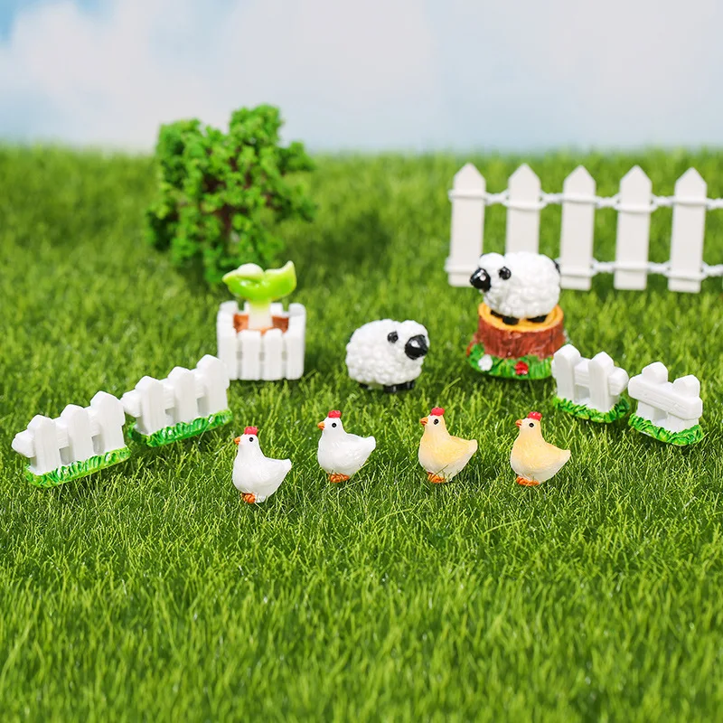 10/20/30Pcs Set Creative Farm Miniature Animal Toys Accessories Decor Resin Garden White Fence Cute Hen Ornament 2025 New
10/20/30Pcs Set Creative Farm Miniature Animal Toys Accessories Decor Resin Garden White Fence Cute Hen Ornament 2025 New