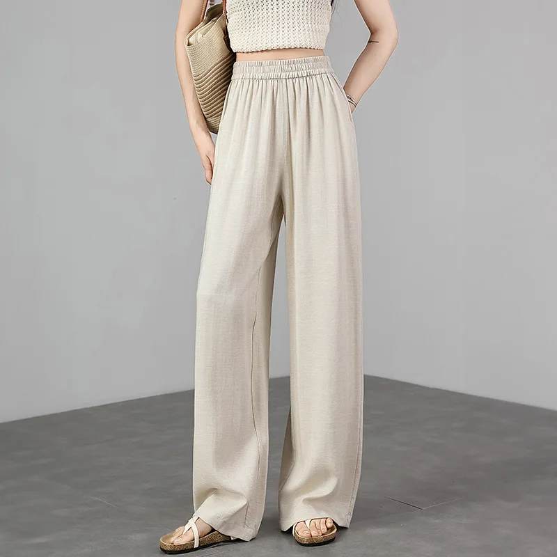 Spring Summer Women Pant Female High Elastic Waist Solid Pocket Loose Leisure Straight Trousers Student Sports Straight Pant
Spring Summer Women Pant Female High Elastic Waist Solid Pocket Loose Leisure Straight Trousers Student Sports Straight Pant