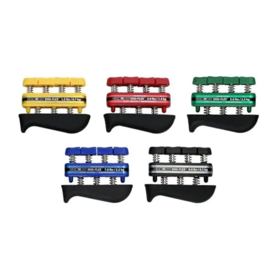 Hand and finger exerciser set for dexterity, strength, flexibility; silicone, black/gray/blue/green/red; 5-piece X-light to X-h
Hand and finger exerciser set for dexterity, strength, flexibility; silicone, black/gray/blue/green/red; 5-piece X-light to X-h