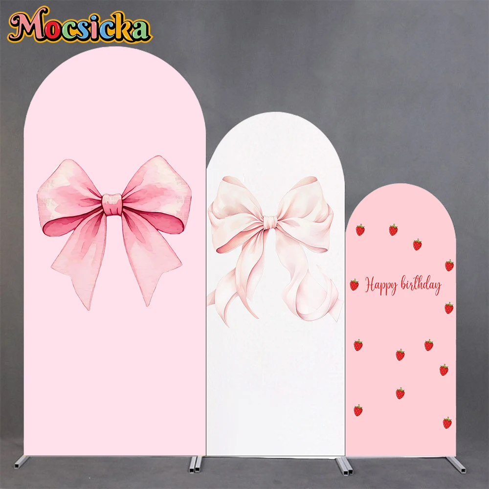Mocsicka Pink Bow Arch Background Covers Maternity Dresses Photoshoot Princess Girl Birthday Wedding Photo Arched Backdrop Decor
Mocsicka Pink Bow Arch Background Covers Maternity Dresses Photoshoot Princess Girl Birthday Wedding Photo Arched Backdrop Decor