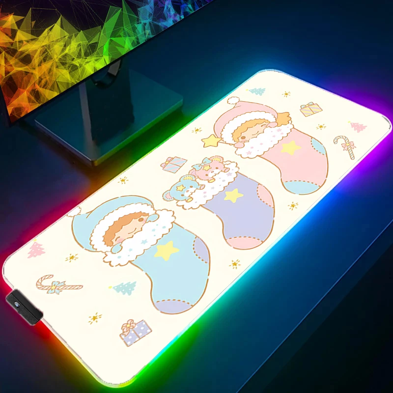 RGB коврик для мыши L-little Twin Star большой геймер Kawaii настольный коврик компьютерная клавиатура светодиодные игровые аксессуары ковер подсветка коврик для мыши
RGB коврик для мыши L-little Twin Star большой геймер Kawaii настольный коврик компьютерная клавиатура светодиодные игровые аксессуары ковер подсветка коврик для мыши