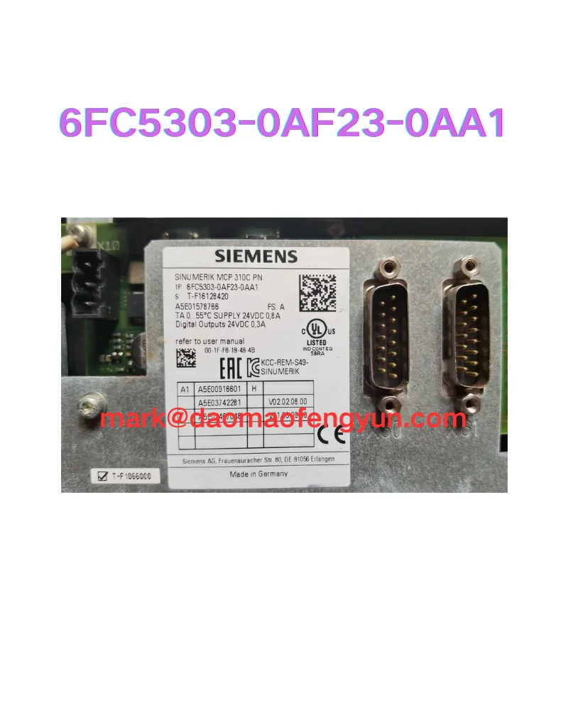 6FC5303-0AF23-0AA1 Used SINUMERIK MACHINE CONTROL PANEL MCP 310C PN PROFINET test OK
6FC5303-0AF23-0AA1 Used SINUMERIK MACHINE CONTROL PANEL MCP 310C PN PROFINET test OK