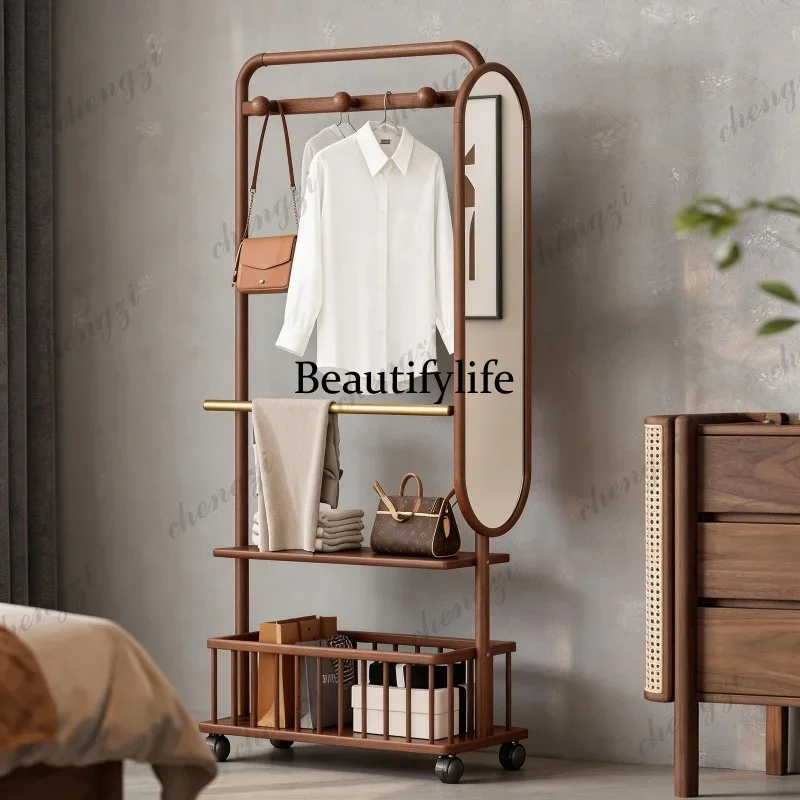 F4567 Ash wood coat rack multifunctional full-length mirror storage box solid wood integrated movable hanger
F4567 Ash wood coat rack multifunctional full-length mirror storage box solid wood integrated movable hanger