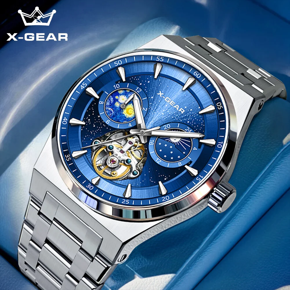 X-GERA Brand Luxury Tourbillon Automatic Wrist Watches for Men 50M Waterproof Montre Homme Mens Sport Mechanical Watch
X-GERA Brand Luxury Tourbillon Automatic Wrist Watches for Men 50M Waterproof Montre Homme Mens Sport Mechanical Watch