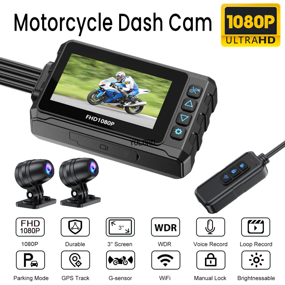 Full Body Waterproof Motorcycle Camera Recorder 3 Inch WiFi Dual 1080P FHD Motor Dual DVR Dash Cam Black GPS Box
Full Body Waterproof Motorcycle Camera Recorder 3 Inch WiFi Dual 1080P FHD Motor Dual DVR Dash Cam Black GPS Box